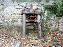 
An old fruit press at Makarska, Croatia, March 2011